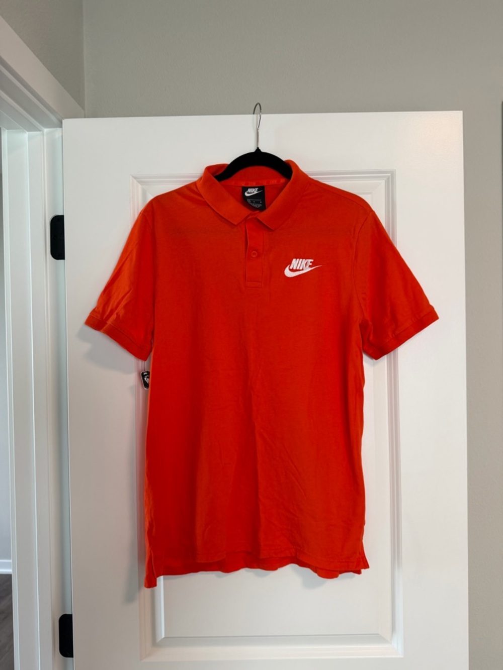 Nike Men’s Orange Polo with White Swoosh